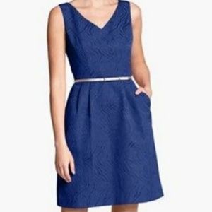 Ellen Tracy Cutout Back Jacquard Dress